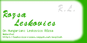 rozsa leskovics business card