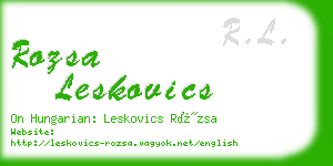 rozsa leskovics business card